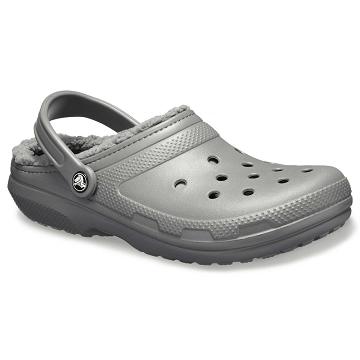 Crocs Classic Lined Clog Men's Shoes Silver | Australia 0676MQZA